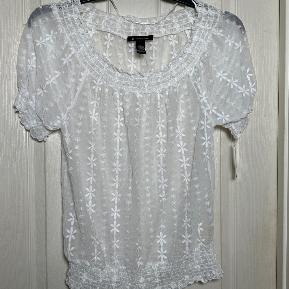 White INC Sheer TShirt